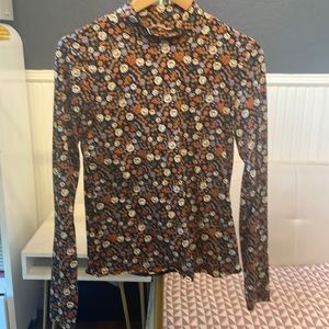 Scotch & Soda floral lightweight turtle neck